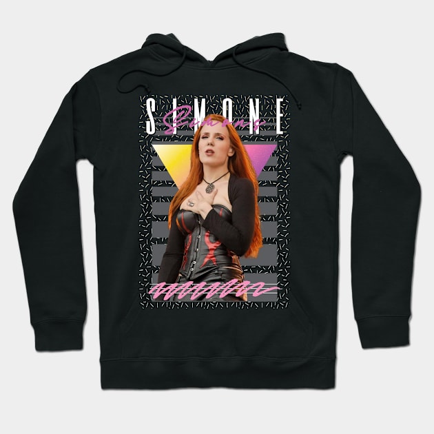 simone simons Retro Style Fan Art Hoodie by Madesu Art